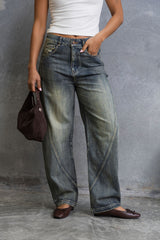 Dion Barrel Denim Jeans - Acid Wash