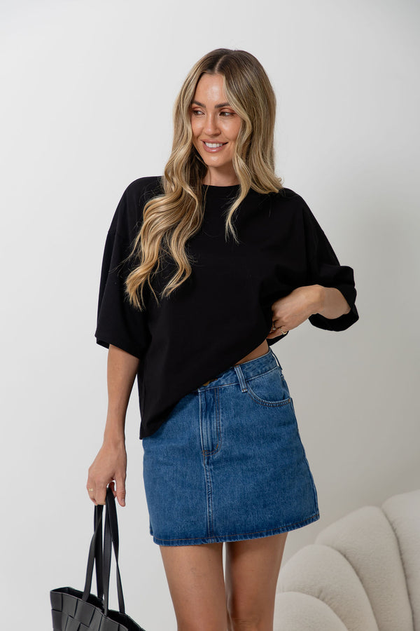 Koah Boxy-Fit Tee - Black