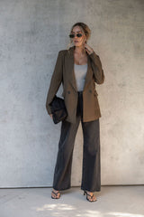 Eli Boyfriend Blazer Jacket - Olive