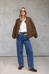 Finn Bomber Jacket - Deep Olive Choc