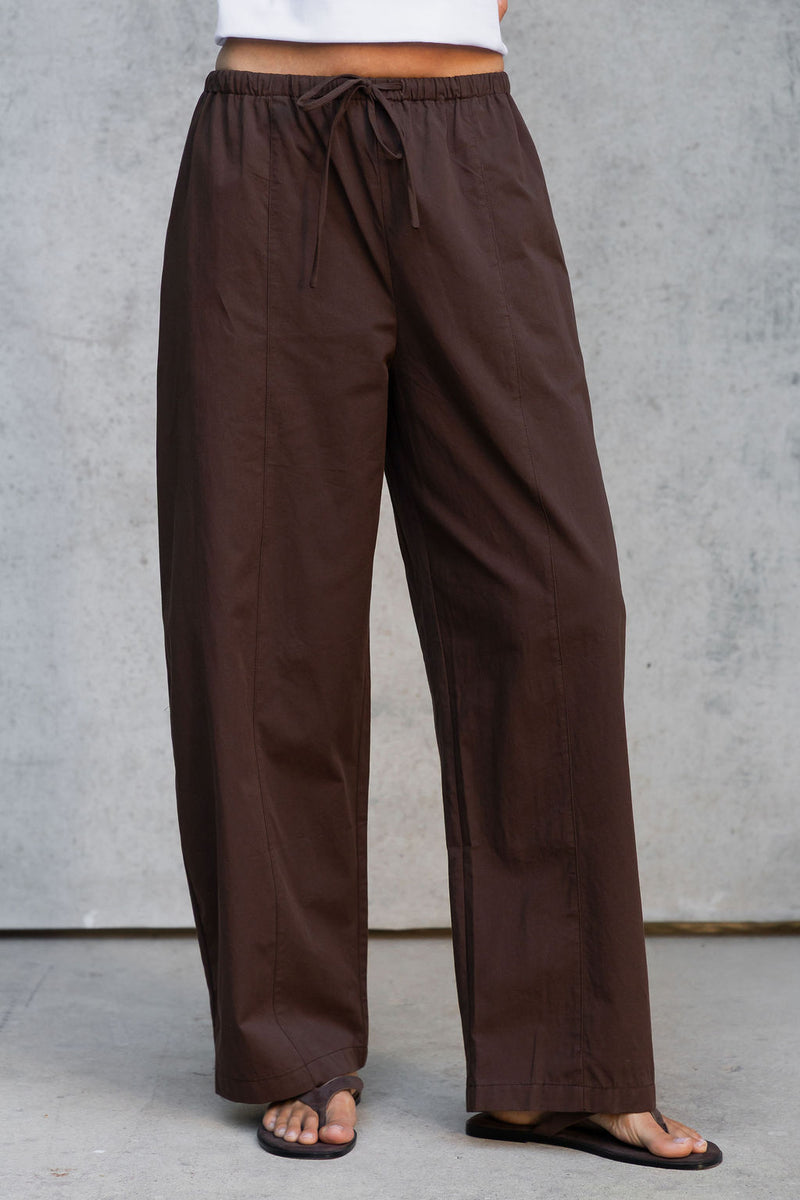 Georgie Barrel Leg Pants - Chocolate – The Self Styler