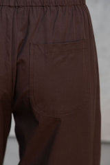 Georgie Barrel Leg Pants - Chocolate