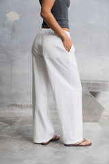 Georgie Straight-Leg Pants - White