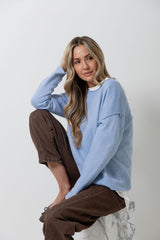 Gracie Fine Knit Top - Blue