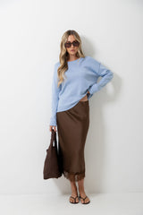 Gracie Fine Knit Top - Blue