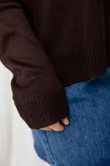 Gracie Fine Knit Top - Chocolate