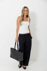 Harley Ribbed Tank Top - Ivory