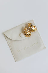 Mimi Irregular Stud Earrings - Gold - The Self Styler