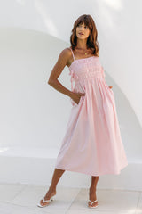 Ruby Midi Dress - Pink - The Self Styler