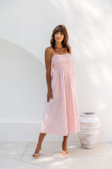 Ruby Midi Dress - Pink - The Self Styler