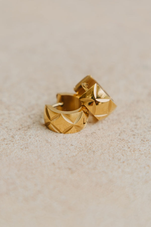 Olivia Huggie Earrings - Gold - The Self Styler