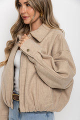 Zayne Bomber Jacket - Oat