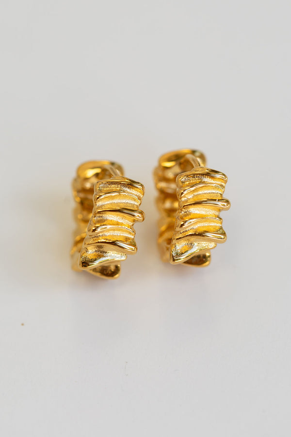 Rhodes Hoop Earrings - Gold - The Self Styler