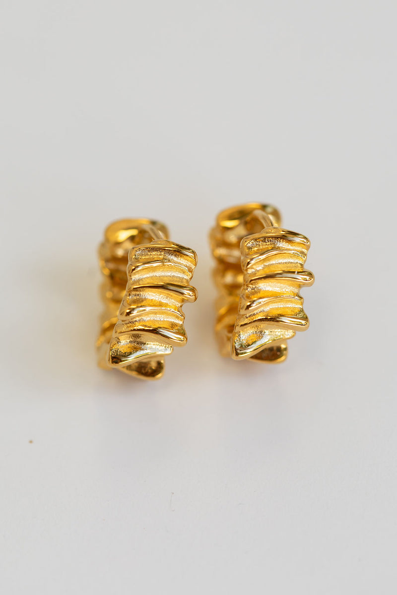 Rhodes Hoop Earrings - Gold - The Self Styler