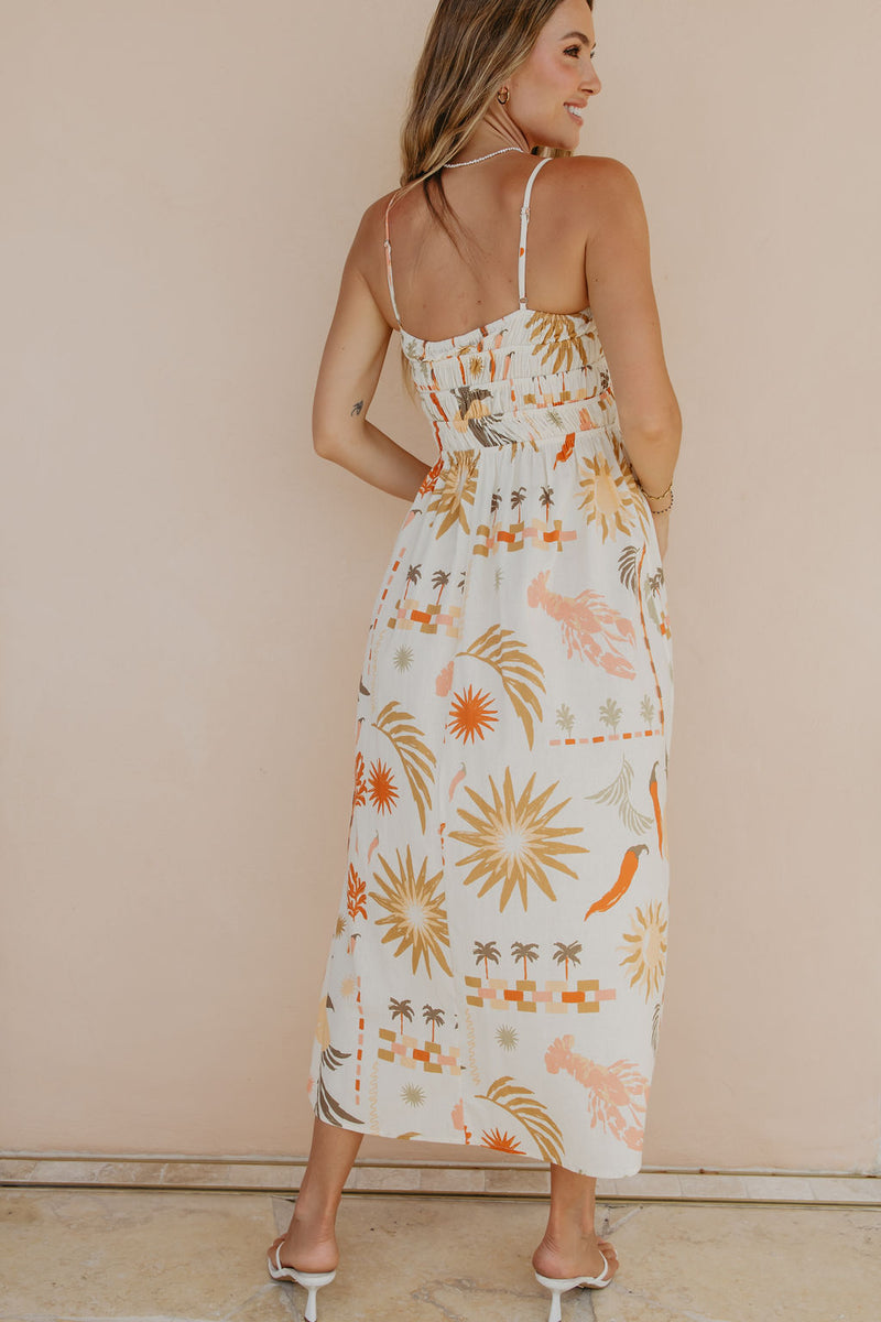 Gia Midi Dress - Palmira Print  The Self Styler