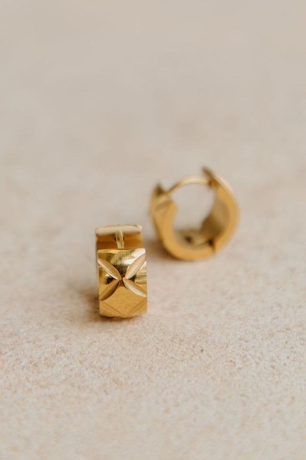 Olivia Huggie Earrings - Gold - The Self Styler