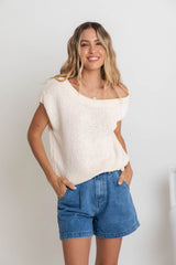 Avalon Off-The-Shoulder Top - Ivory Cream - The Self Styler