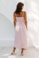 Ruby Midi Dress - Pink - The Self Styler