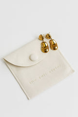 Zephyr Drop Stud Earrings - Gold - The Self Styler