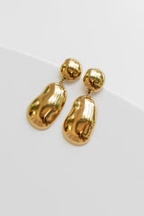 Zephyr Drop Stud Earrings - Gold - The Self Styler