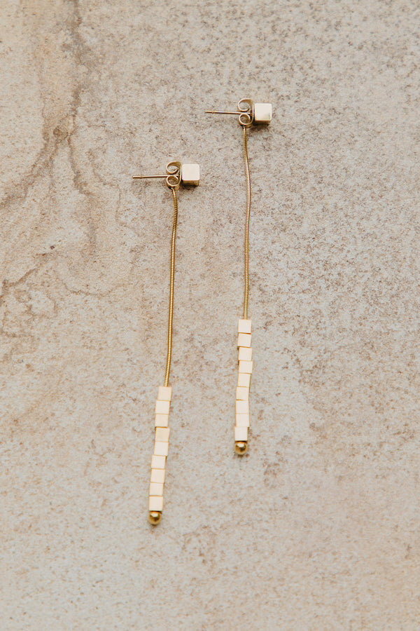 Nadia Drop Earrings - Gold - The Self Styler