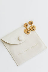 Cupid Heart Drop Earrings - Gold - The Self Styler