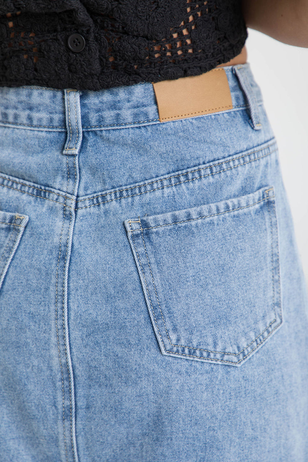 Heidi Denim Mini Skirt - Vintage Wash - The Self Styler