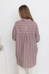 Boston Relaxed-Fit Shirt - Brown Stripe - The Self Styler