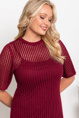 Airlie Crochet Maxi Dress - Wine - The Self Styler
