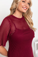 Airlie Crochet Maxi Dress - Wine - The Self Styler
