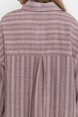 Boston Relaxed-Fit Shirt - Brown Stripe - The Self Styler