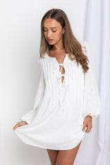 Delilah Boho Dress - Ivory - The Self Styler