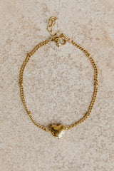 Hayley Heart Bracelet - Gold - The Self Styler