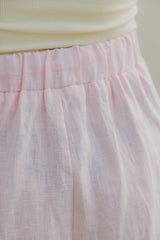 Charlie Linen Shorts - Pink - The Self Styler