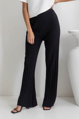 Amari Knit Pant - Black - The Self Styler