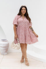 Kaylee Mini Dress - Pink Floral - The Self Styler - The Self Styler
