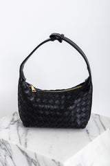 Drew Woven Handbag - Black - The Self Styler