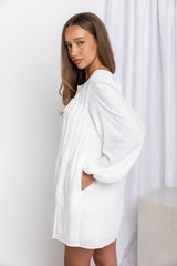 Delilah Boho Dress - Ivory - The Self Styler