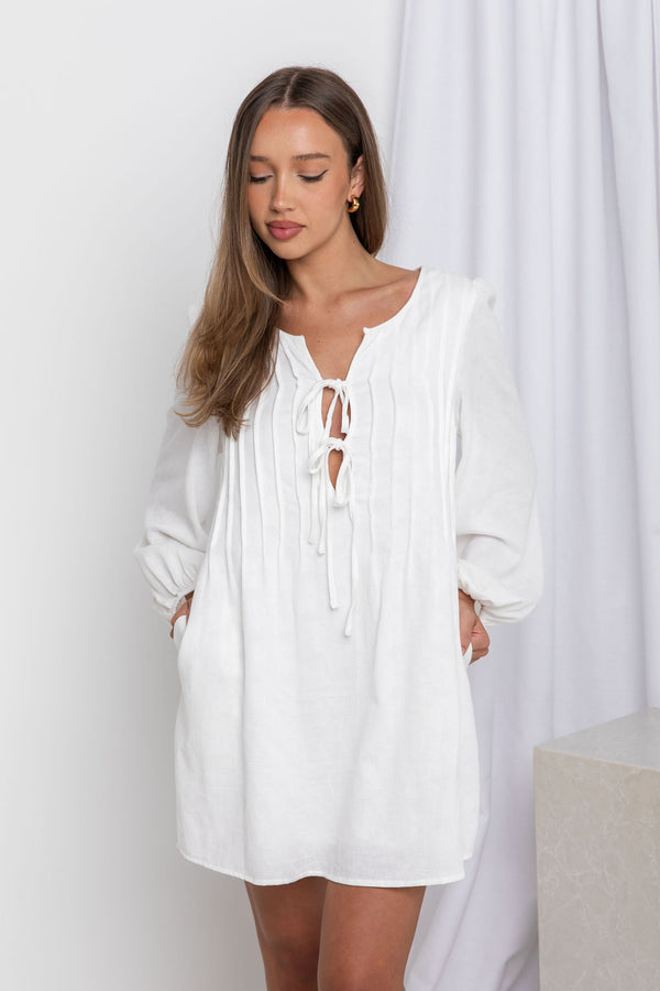 Delilah Boho Dress - Ivory - The Self Styler