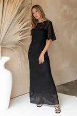 Airlie Crochet Maxi Dress - Black - The Self Styler