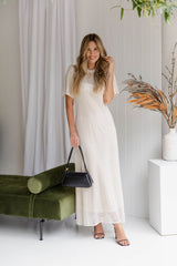 Airlie Crochet Maxi Dress - Natural - The Self Styler