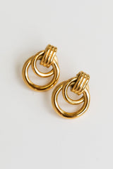 Kyra Drop Stud Earrings - Gold - The Self Styler