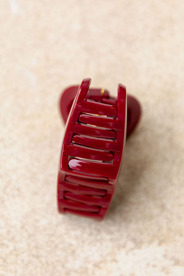 Harlow Heart Claw Clip - Cherry Red - The Self Styler