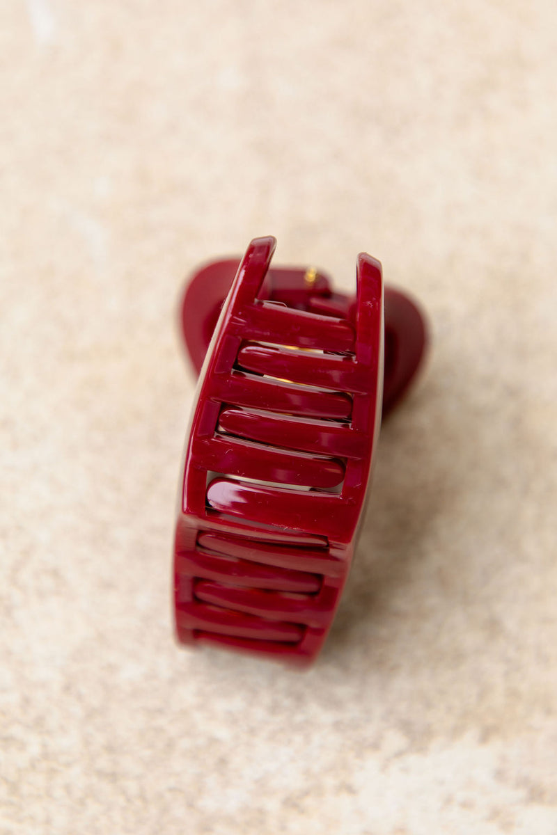 Harlow Heart Claw Clip - Cherry Red - The Self Styler