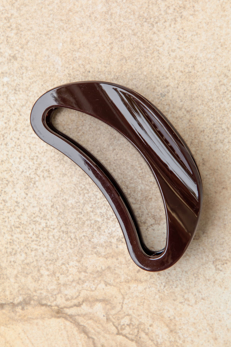 Bonnie Claw Hair Clip - Dark Brown - The Self Styler