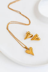 Amara Earrings and Necklace Set - Gold - The Self Styler