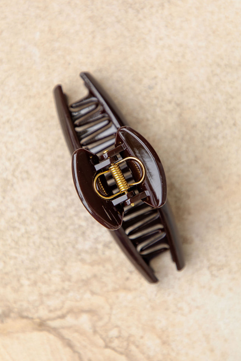 Suki Claw Hair Clip - Dark Brown - The Self Styler