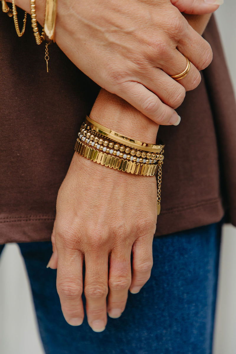 Tia Beaded Bracelet - Gold - The Self Styler