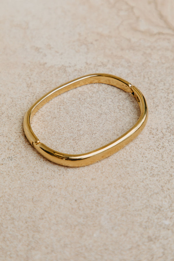 Ava Minimalist Bangle - Gold - The Self Styler