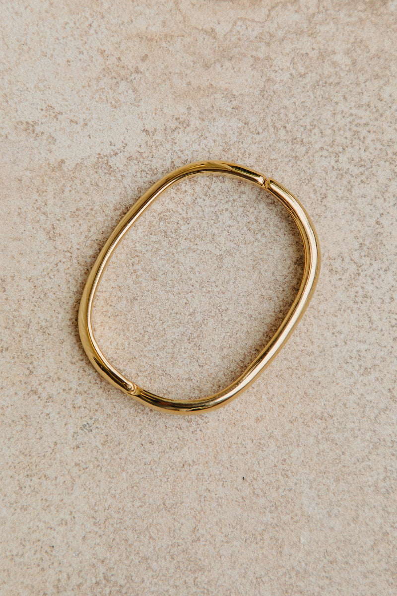 Ava Minimalist Bangle - Gold - The Self Styler